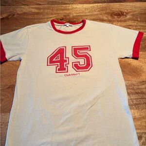 Men's Red and Cream Graphic Tee